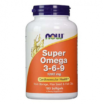 NOW NOW Super Omega 3-6-9 1200 mg, 180 капс. 